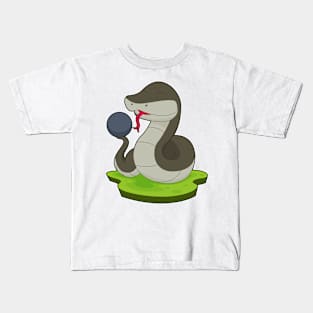 Snake Bowling Bowling ball Kids T-Shirt